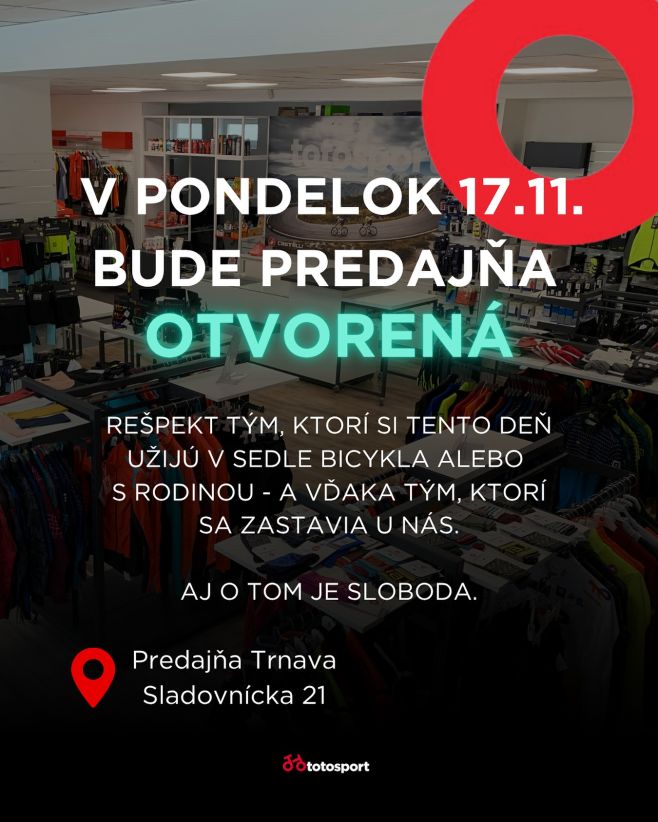 V pondelok 17.11.2025 budeme mať kamennú predajňu otvorenú 🙂