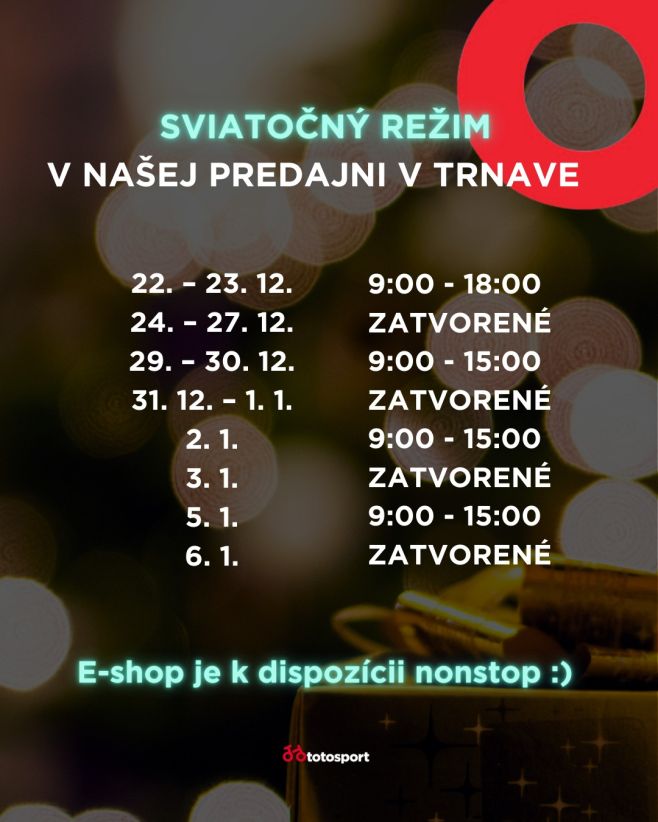 Otváracie hodiny našej kamennej predajne Totosport v Trnave na Sladovnícka 21 🎄🎁 Tešíme sa na vašu návštevu aj medzi...